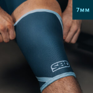 Genouillères SBD bleu pour haltérophilie, powerlifting, streetlifting, strongman et crossfit