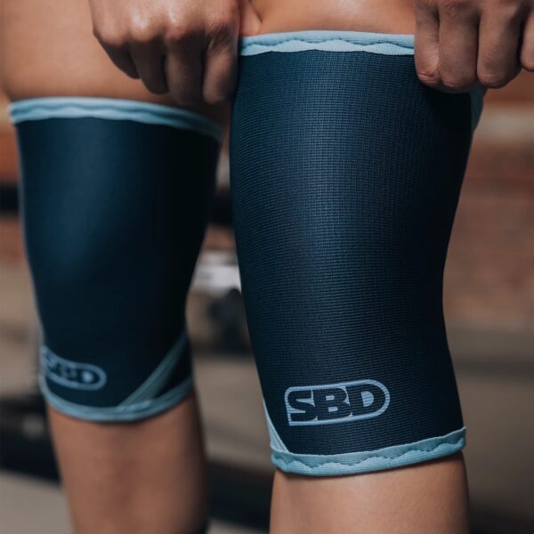 Genouillères SBD bleu pour haltérophilie, crossfit et musculation