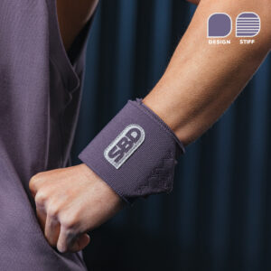 Bandes de poignets SBD violet pour musculation, powerlifting, strongman, streetlifting et crossfit