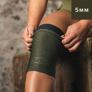 Genouillères SBD kaki pour haltérophilie, crossfit et musculation